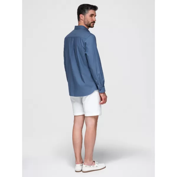  Мъжка риза OMBRE K695 ДЕНИМ 