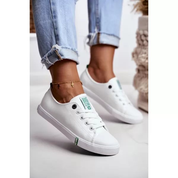  Дамски кецове BIG STAR SHOES GG274006 БЯЛО/ЗЕЛЕНО 