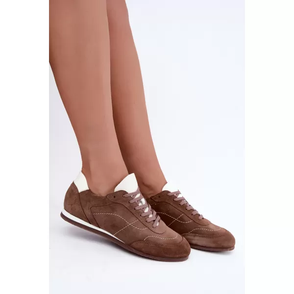  Дамски кецове ZAZOO N1414/772/1098 КАФЯВО/БЕЖОВО 