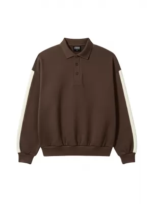 Мъжка тениска с яка URBAN CLASSICS TB8595-00075 КАФЯВО