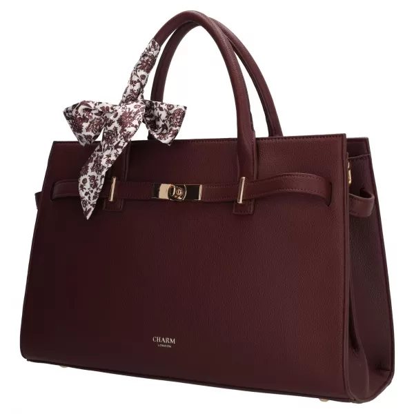  Пазарска чанта CHARM LONDON The Hamptons W01592 Bordeaux red ЧЕРВЕНО БОРДО 