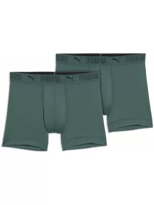 Мъжки боксерки PUMA SPORT MICROFIBER BOXER 2P 93552016 ЗЕЛЕНО