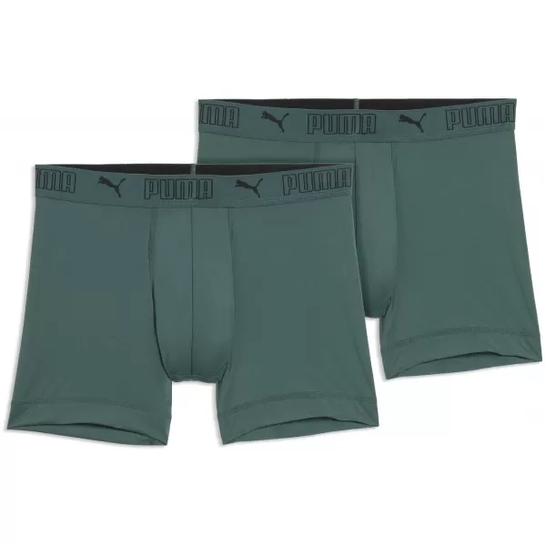  Мъжки боксерки PUMA SPORT MICROFIBER BOXER 2P 93552016 ЗЕЛЕНО 