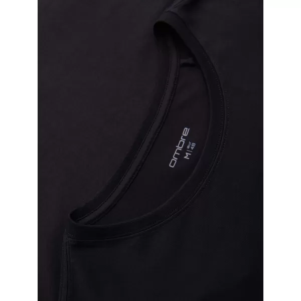  Мъжка тениска OMBRE OM-TSPT-0284 ЧЕРЕН 