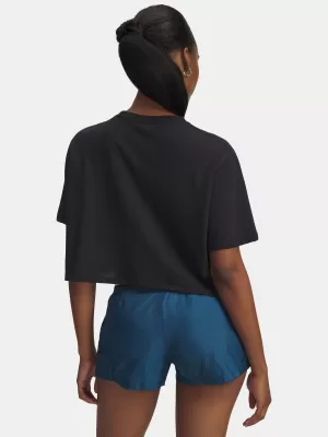 Дамска тениска UNDER ARMOUR W WM CROP SS 6010588-001 ЧЕРЕН