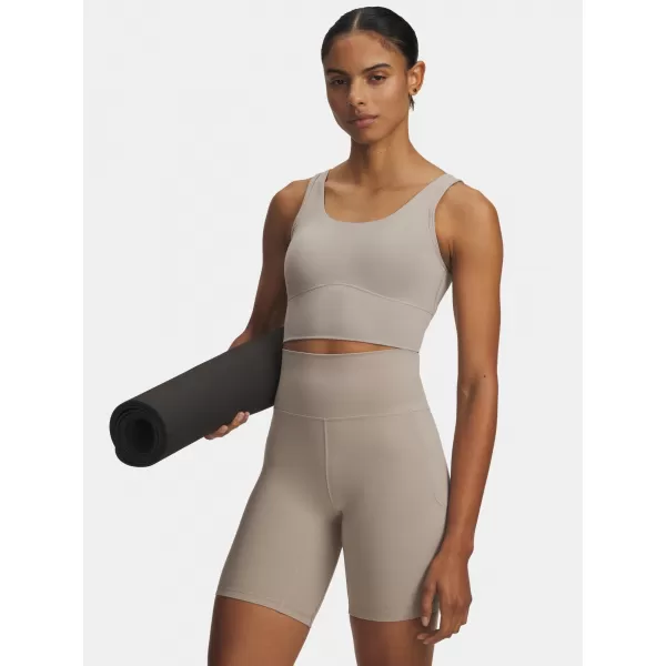  Дамски потник UNDER ARMOUR MERIDIAN FITTED CROP TANK 1379153-203 КАФЯВО 