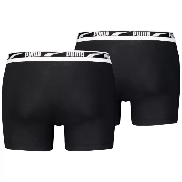  Мъжки боксерки PUMA MEN EVERYDAY MULTI LOGO BOXER 2P 93832501 ЧЕРЕН 