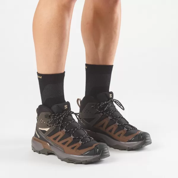  Мъжки обувки SALOMON X ULTRA 360 MID GORE-TEX L45473200 ЧЕРНА/ТЪМНА ЧАЙКА СИВА/ТЪМНА ЗЕМЯ 