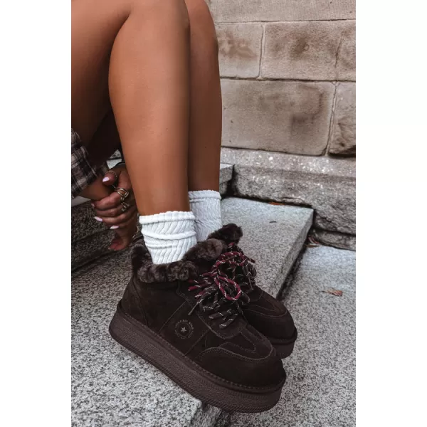  Дамски снежни човеци BIG STAR SHOES UU274312 ШОКОЛАД 