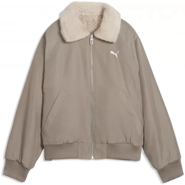  Дамско яке PUMA REVERSIBLE BLOUSON HIGH LOFT LINING JACK 69456681 МИШО СИВО 