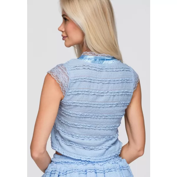  Дамска блуза OMBRE OW-TS-E0066 СИНЬО 