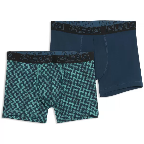  Мъжки боксерки PUMA MEN GRAPHICAL PRINT BOXERS 2P 94780403 ЗЕЛЕНО КОМБО 