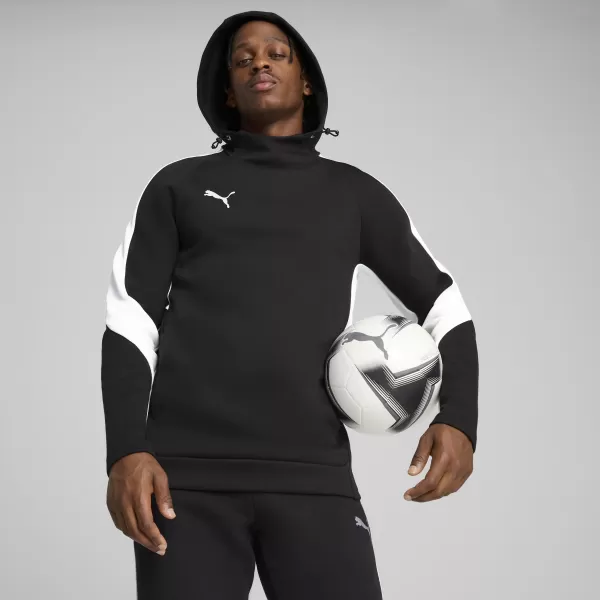  Мъжки суичър PUMA TEAMEVOSTRIPE HOODY 659954-03 PUMA BLACK/PUMA SILVER 