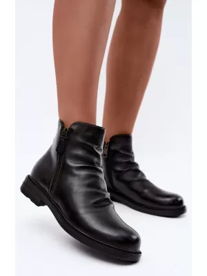 Дамски боти до глезена VINCEZA 58683 ЧЕРЕН