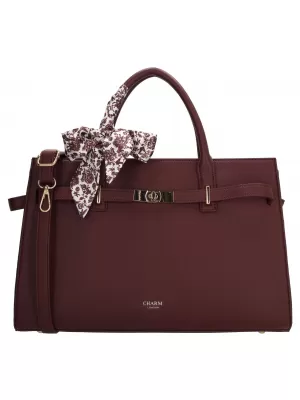 Пазарска чанта CHARM LONDON The Hamptons W01592 Bordeaux red ЧЕРВЕНО БОРДО