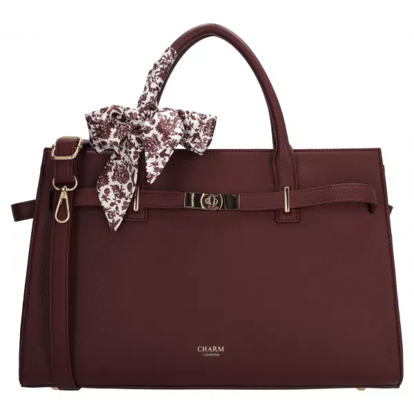  Пазарска чанта CHARM LONDON The Hamptons W01592 Bordeaux red ЧЕРВЕНО БОРДО 