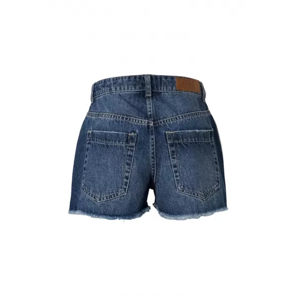  Дамски шорти URBAN CLASSICS TB8193 СРЕДНО ТЪМНО СИНЬО ИЗМИТО 