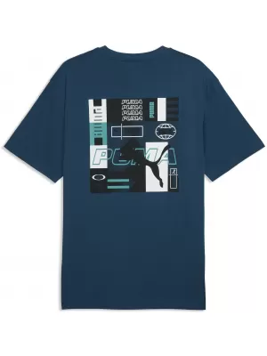 Мъжка тениска PUMA GRAPHICS RELAXED STACKED TEE 69436836 СРЕДНОЩЕН БЕНЗИН