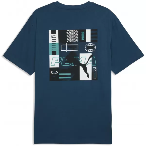  Мъжка тениска PUMA GRAPHICS RELAXED STACKED TEE 69436836 СРЕДНОЩЕН БЕНЗИН 