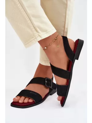 Дамски сандали BIG STAR SHOES TT274490 ЧЕРЕН