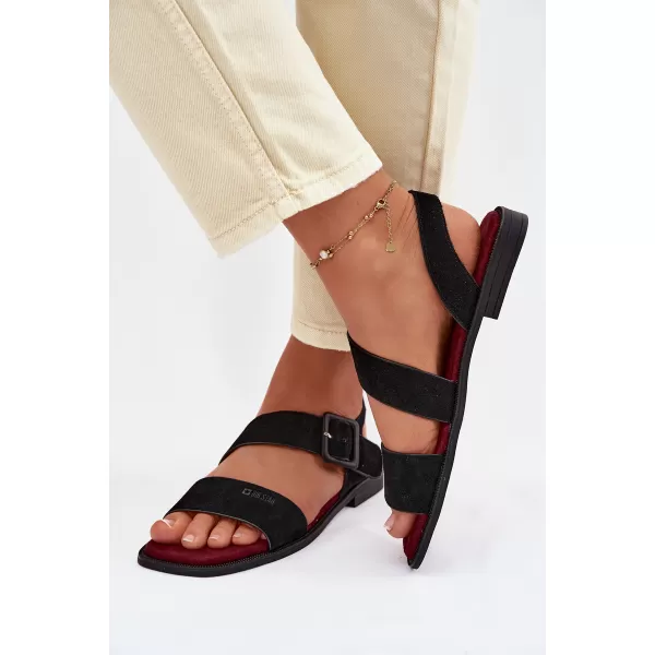  Дамски сандали BIG STAR SHOES TT274490 ЧЕРЕН 