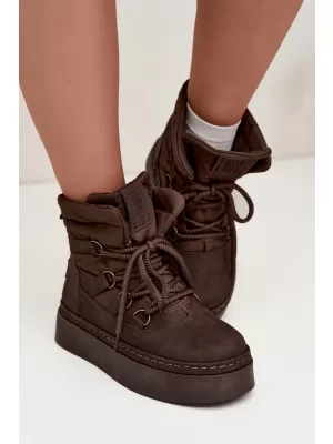 Дамски обувки BIG STAR SHOES UU274191 КАФЯВО/БЕЖОВО