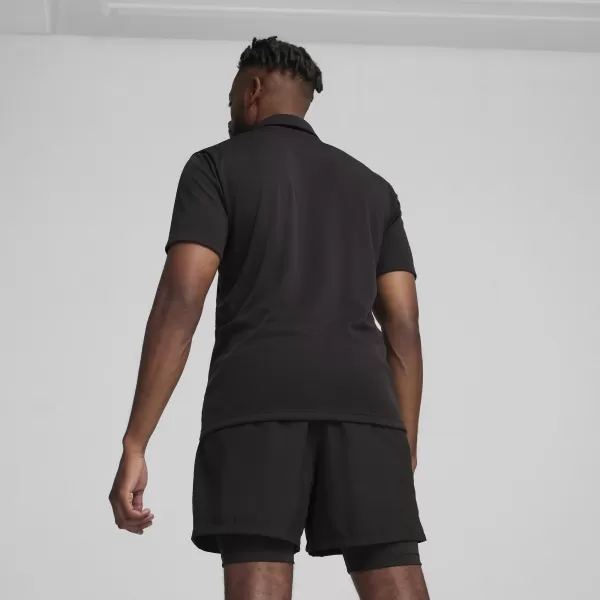  Мъжка тениска с яка PUMA TEAMGOAL POLO 658771-03 ПУМА ЧЕРНО/БЯЛО/ТЪМНО СИВО 