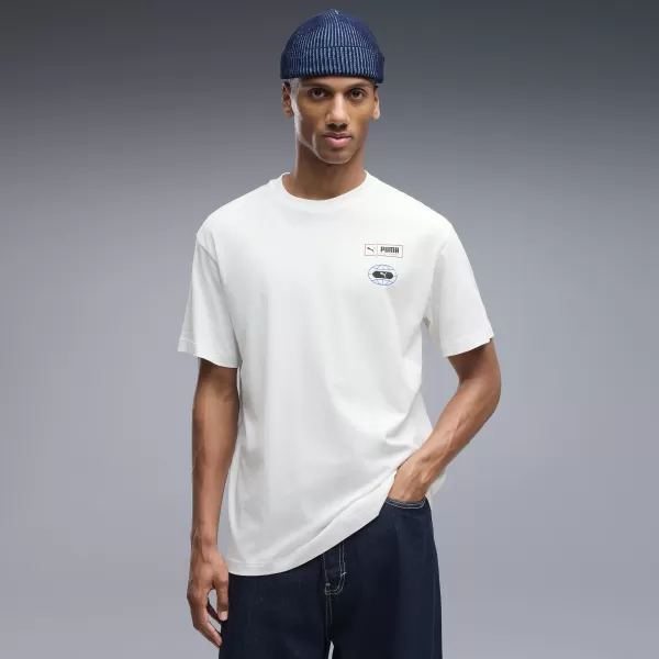  Мъжка тениска PUMA GRAPHICS RELAXED STACKED TEE 69436802 БЯЛА ПУМА 