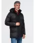 Мъжко зимно яке OMBRE OM-JALJ-0263 ЧЕРЕН