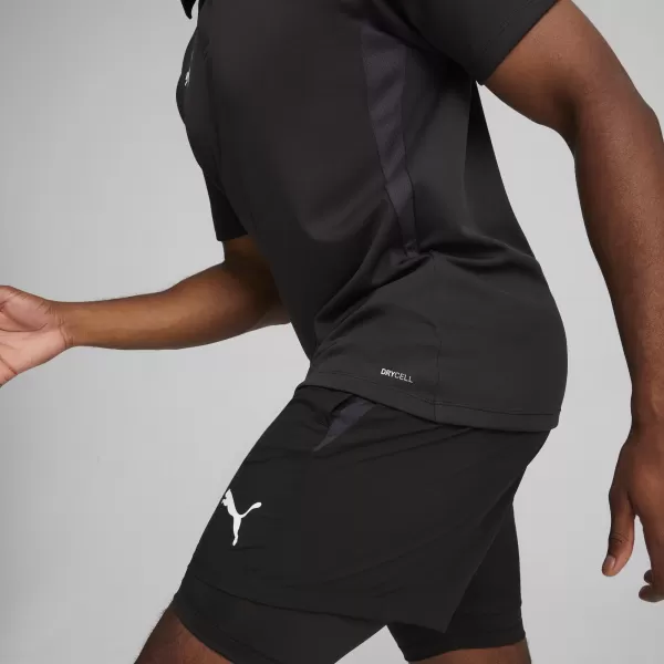  Мъжка тениска с яка PUMA TEAMGOAL POLO 658771-03 ПУМА ЧЕРНО/БЯЛО/ТЪМНО СИВО 
