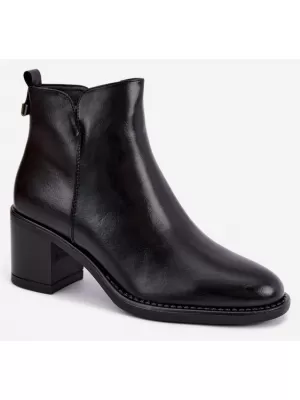 Дамски боти до глезена VINCEZA 58650 ЧЕРЕН