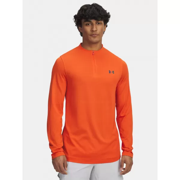  Мъжка тениска UNDER ARMOUR VANISH ELITE SEAMLESS 1/4 ZP 1382798-844 ОРАНЖЕВО 