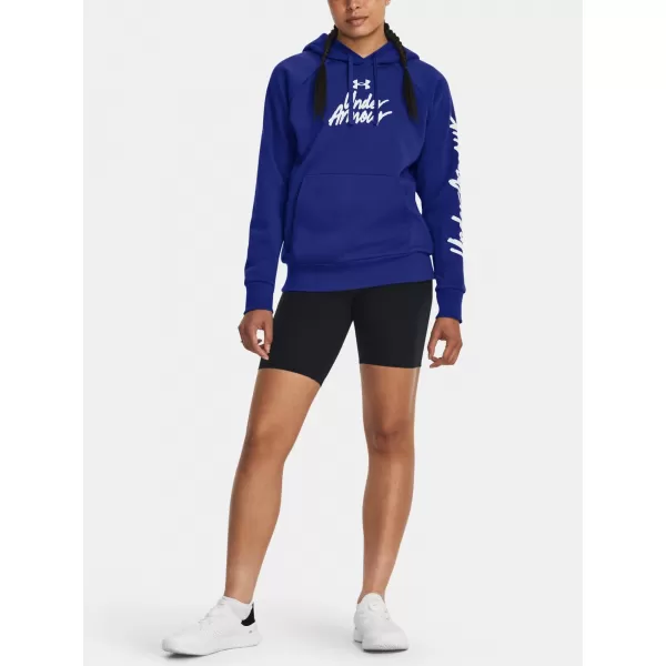  Дамски суичър UNDER ARMOUR UA RIVAL FLEECE GRAPHIC HDY 1379609-400 СИНЬО 