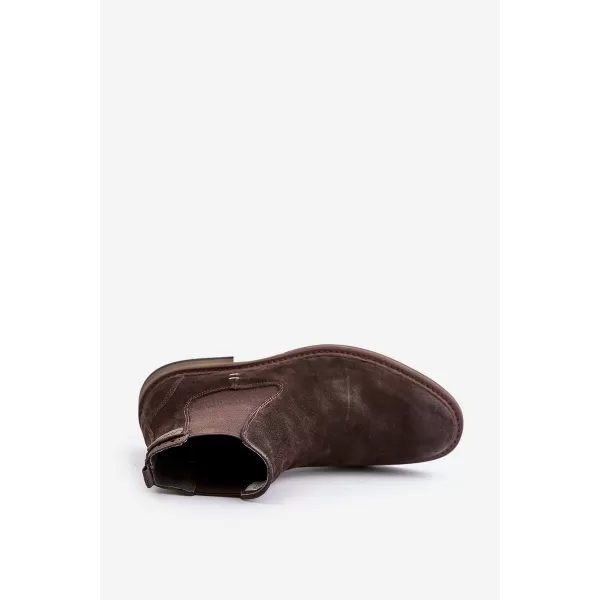  Мъжки боти до глезена BIG STAR SHOES OO174155 КАФЯВО/БЕЖОВО 