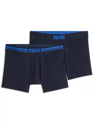Мъжки боксерки PUMA MEN EVERYDAY PLACED LOGO BOXER 2P 93847619 МОРСКО/СИНЬО