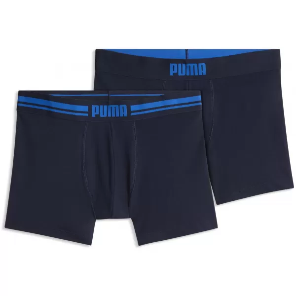 Мъжки боксерки PUMA MEN EVERYDAY PLACED LOGO BOXER 2P 93847619 МОРСКО/СИНЬО 