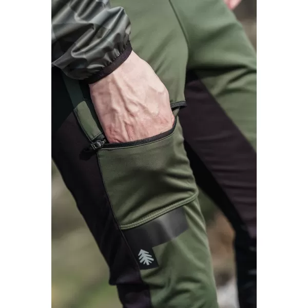  Мъжки водоустойчив мултиспортен панталон NORDBLANC RIDGEWALK NBSPM8325 ТЪМНО ЗЕЛЕНО 