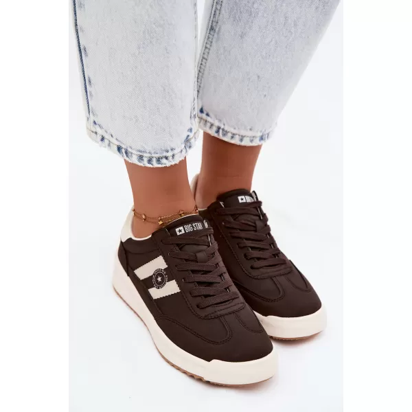  Дамски кецове BIG STAR SHOES UU274024 КАФЯВО/БЕЖОВО 