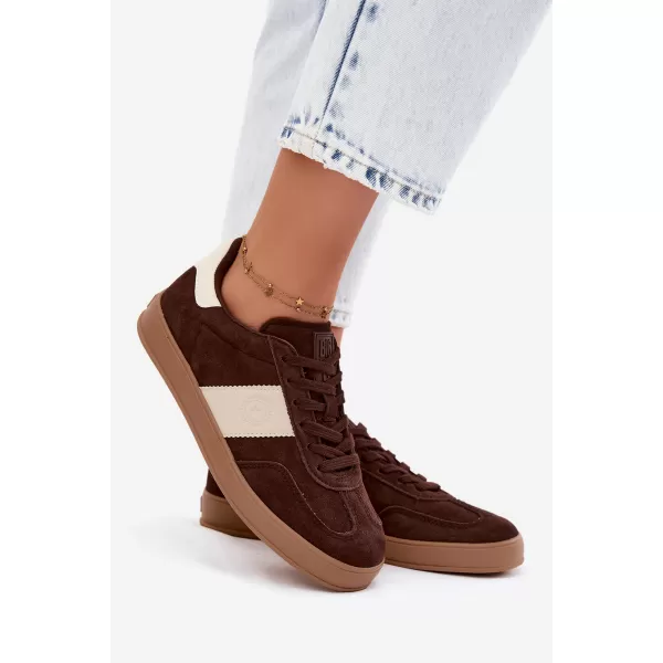 Дамски кецове BIG STAR SHOES UU274008 КАФЯВО/БЕЖОВО 