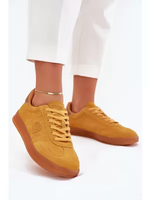 Дамски кецове BIG STAR SHOES RR274846 ЖЪЛТО/ЗЛАТНО
