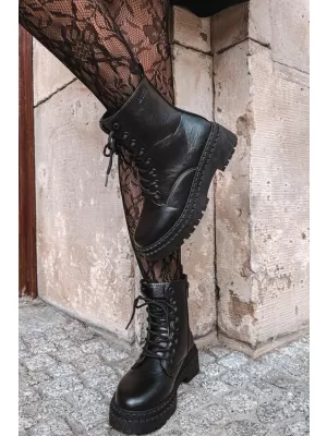 Дамски боти до глезена BIG STAR SHOES UU274816 ЧЕРЕН