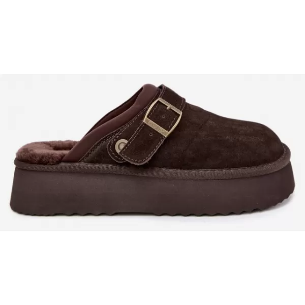  Дамски чехли BIG STAR SHOES UU274697 КАФЯВО/БЕЖОВО 