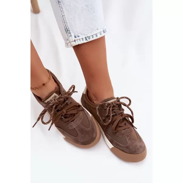  Дамски кецове BIG STAR SHOES UU274002 КАФЯВО/БЕЖОВО 