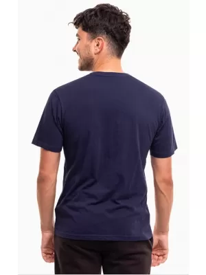 Мъжка тениска PUMA TEAMRISE LOGO JERSEY COTTON 658705-06 PUMA NAVY/PUMA БЯЛО