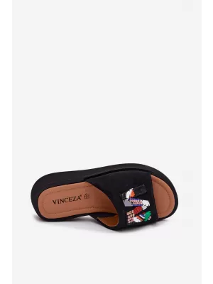 Дамски чехли VINCEZA 66942 ЧЕРЕН