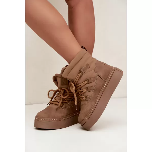  Дамски снежни човеци BIG STAR SHOES UU274190 КАФЯВО/БЕЖОВО 