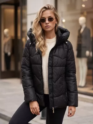 Дамско яке DSTREET TY5936 ЧЕРЕН