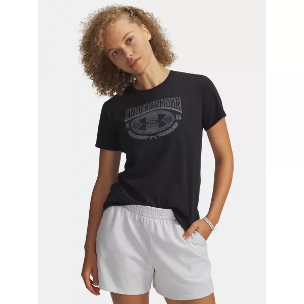  Дамска тениска UNDER ARMOUR W VARSITY SS 6010592-001 ЧЕРЕН 