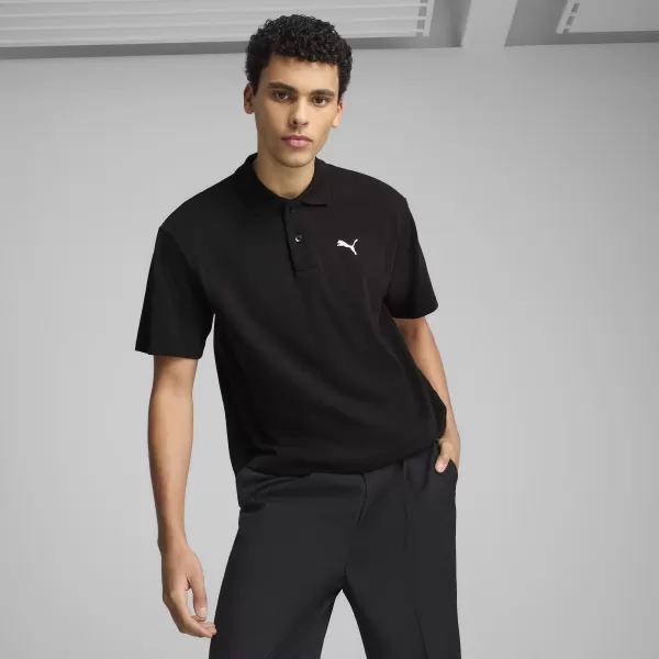  Мъжка тениска с яка PUMA WARDROBE ESS PIQUE RELAXED POLO 62965701 ПУМА ЧЕРНА 