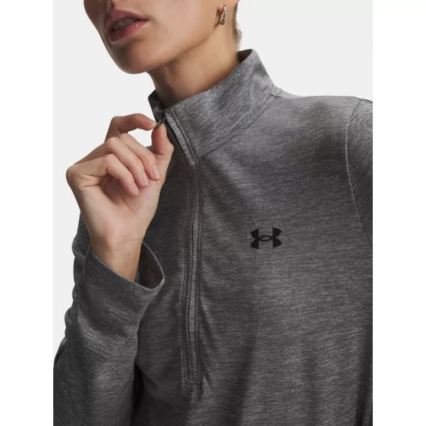  Дамска тениска UNDER ARMOUR TECH 1/2 ZIP- TWIST 1384225-709 ЗЕЛЕНО 